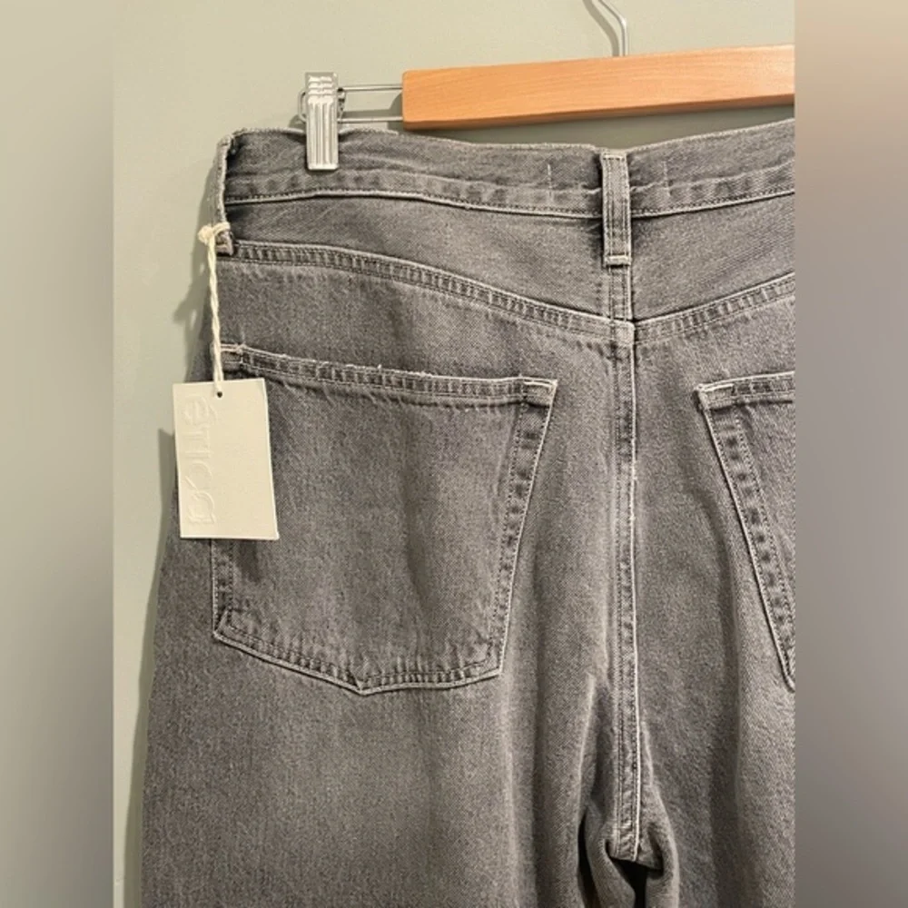 Etica Tyler Vintage Straight Grey High Waist Distressed Jeans Size 31- NWT‎